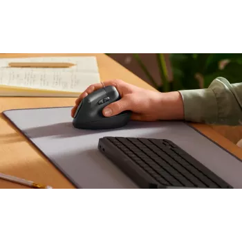 LOGITECH Lift vertikal ergonomisk mus - højrehåndet - trådløs - grafit sort