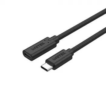 Unitek C14086BK-1M USB-C Extension Cable (M/F), 10 Gbps, 4K, PD 100W, 1 m, Black