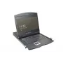 DIGITUS Modularized 48.3cm (19in) TFT-konsol med 8-port Cat.5 KVM, RAL 9005 sort - Qwertzu tysk