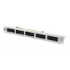 DIGITUS CAT 3 ISDN patchpanel, uafskærmet 50-port RJ45, 8P4C, LSA, 1U, rackmontage, farve grå RAL 7035