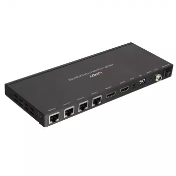 Transmitter & Receiver Lindy 70m Cat.6 4 port HDMI 4K30 og IR splitter extender med loop out