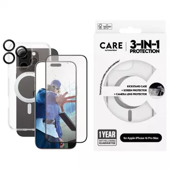 PanzerGlass CARE by ® Feature 3-i-1 keramisk bundle iPhone 16 Pro Max