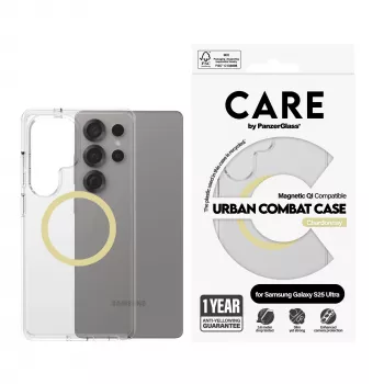 PanzerGlass CARE™ by ® Urban Combat Case transparent m. Chardonnay Qi-kompatibel Samsung Galaxy S25 Ultra