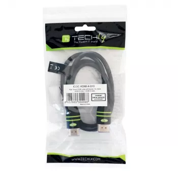 Techly 3 m High Speed HDMI-kabel med Ethernet A/A M/M sort ICOC HDMI-4-030