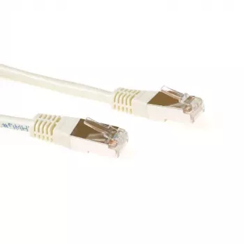 ACT ivory 1 m F/UTP CAT5E-patchkabel med RJ45-stik