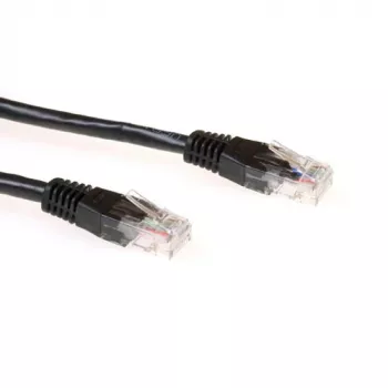 ACT sort 3 meter U/UTP CAT6A patchkabel med RJ45-stik