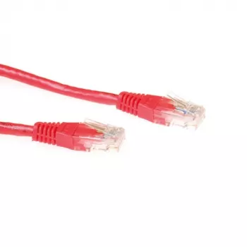 ACT rød 3 m U/UTP CAT6A patchkabel med RJ45-stik