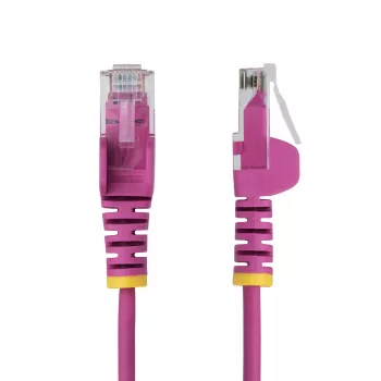 StarTech.com 1m pink slankt CAT6-ethernetkabel, snudehættebeskyttelse, 100W PoE, UTP, LSZH, 28AWG ren blank kobbertråd, slankt RJ45-netværkspatchkabel med trækaflastning, individuelt testet