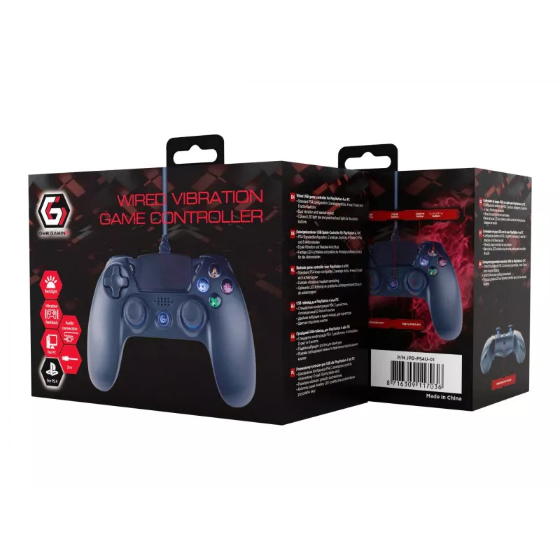 Gamepad Gembird JPD-PS4U-01 sort USB