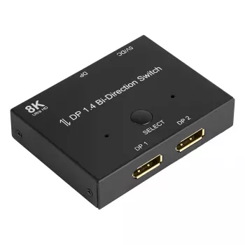 Good Connections GC-M0262 DisplayPort 1.4-switch 2-porte tovejs, 8K 30 Hz, sort