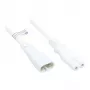 Euro-forlænger C8-stik (lige) til C7/Euro-8-stikdåse (lige), hvid, 0,75 mm², 2 m, Good Connections® (P0870-W020)