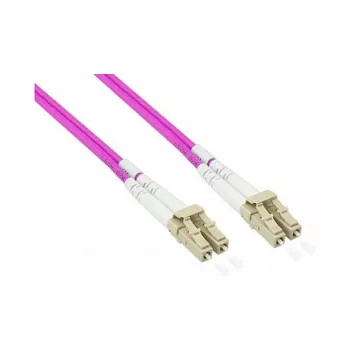 Patchkabel fiber duplex OM4 panserkabel (multimode, 50/125) LC/LC, LSZH, stålarmering og gnavesikring (LW-P850LC4)