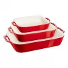 ZWILLING Staub Ceramic rectangular baking set 3 pcs, red, max 300°C