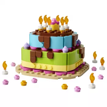LEGO 40815 Fødselsdagskage - bygbar kage med lys (219 dele)