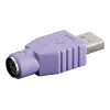 Microconnect USBA-M/PS2-F kabeladapter violet