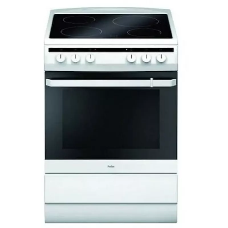 Keramisk komfur Amica 618CE3.333HQW, hvid
