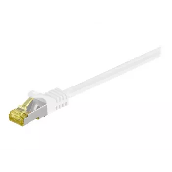 Wentronic Goobay Cat.7 rå kabel patchkabel, S/FTP (PiMF), hvid, 0,25 m - LSZH halogenfri, kobber, RJ45-stik (91089)