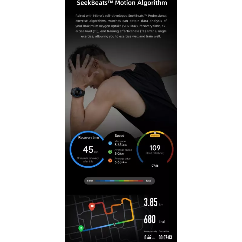 Smartwatch MiBro GS Active sølv