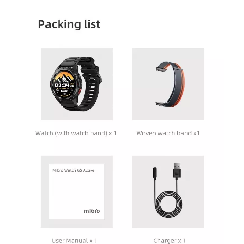Smartwatch MiBro GS Active sølv