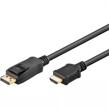 Goobay 3m, DisplayPort-to-HDMI™-Adapter Cable 1.4, 4K@30Hz , Gold-Plated Contacts