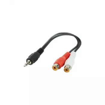 Audio-jack (3,5 mm) til 2 RCA-kabel GEMBIRD CCA-406 20 cm sort