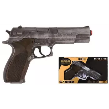 Gonher 45/1 politipistol af metal (legetøj)