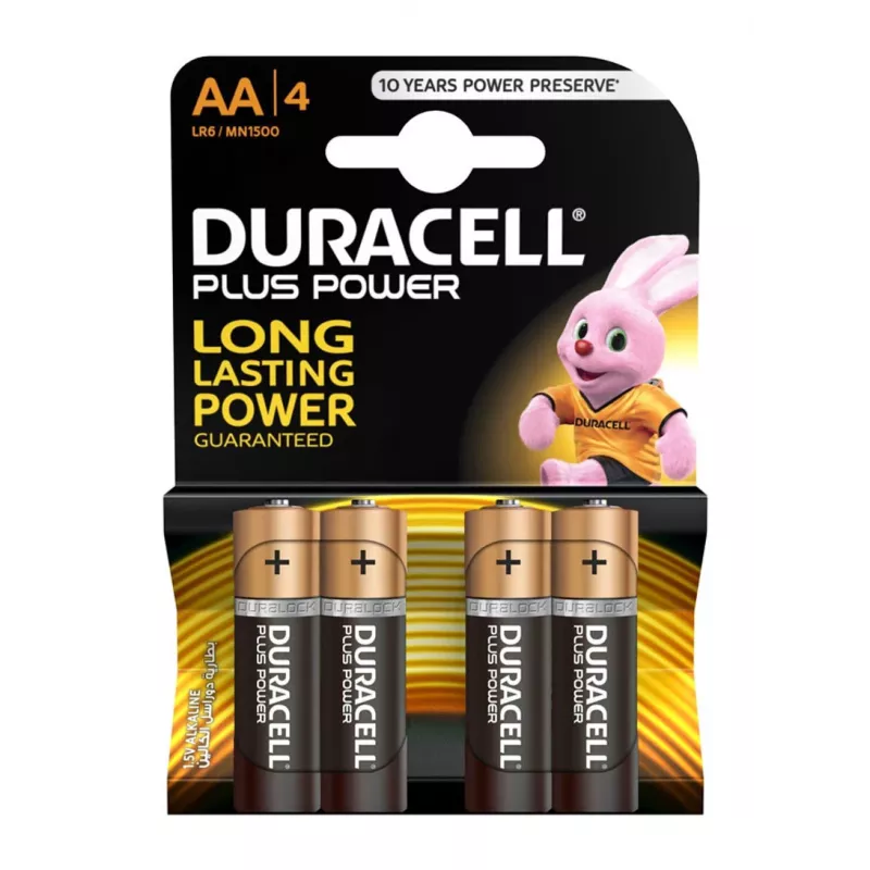 Duracell Basic AA/LR6 alkaline-batterier, 4 stk.