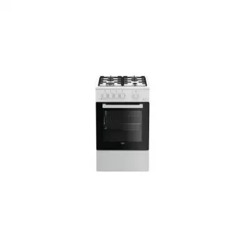 Beko FSG52020FW komfur fritstående gas sort, hvid