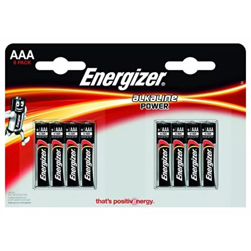 Alkaline AAA-batterier Energizer E92 — 8-pak blister