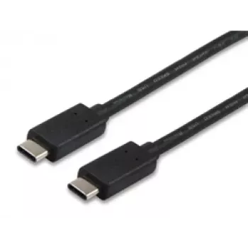 Equip USB 2.0 Type-C kabel, 1 m, 1 m, USB C, USB C, USB 2.0, han/han, sort
