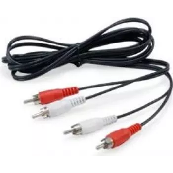 Equip 147094 lydkabel 2,5 m 2 x RCA sort