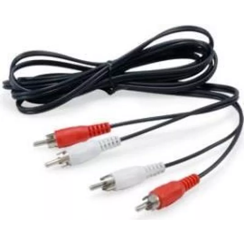 Equip 147094 lydkabel 2,5 m 2 x RCA sort