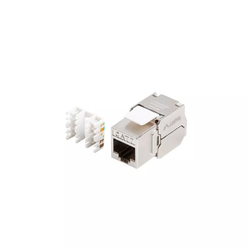 Keystone-modul Lanberg KSF7-2000 flad rustfrit stål