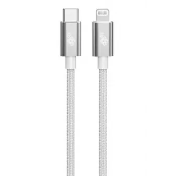 TB-kabel USB-C - Lightning flettet 1m, sølv