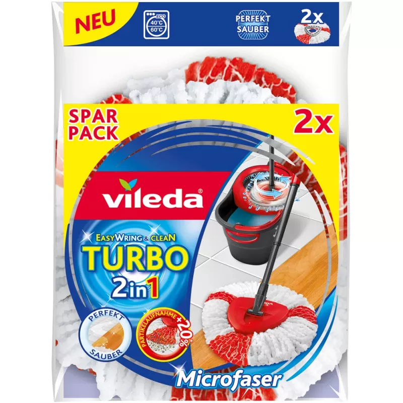 Mopshoved Vileda rød/hvid