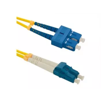 Qoltec - patchkabel - singlemode SC/UPC (M) til singlemode LC/UPC (M) - 1 m - fiber - duplex - 9/125 mikrometer - G.652D