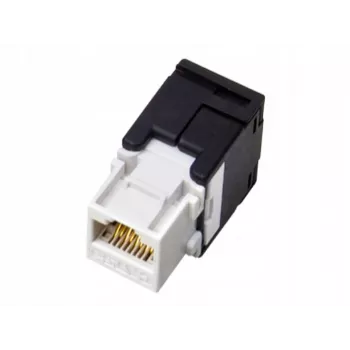 Alantec MB001 RJ45-keystone-modul, værktøjsfri, UTP Cat5e, sort/hvid