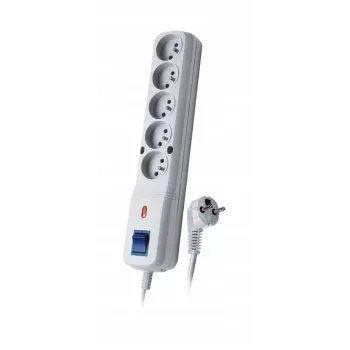 Surge Protector lestar LF-530WA 3L EMI/RFI 5.0m — 3‑socket, EMI/RFI filtering, 5.0 m cable