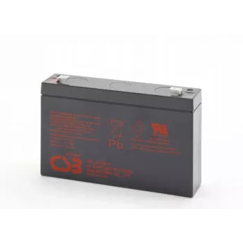 Genopladeligt bly-syre-batteri csb HRL634WF2 6V 9Ah til backup og UPS