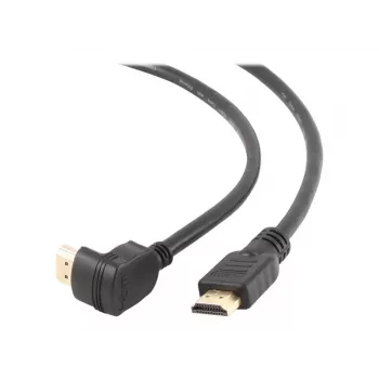 HDMI v2.0 90-graders han til lige han forbindelseskabel, 19-polet forgyldte kontakter, 1,8 m, bulkemballage