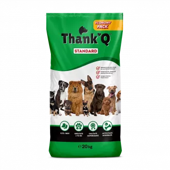 Tørfoder til hunde HURTOWNIA KARM THANK'Q Standard Beef 20 kg — voksen, 18 % protein, 7 % fedt, 7 % aske, 3 % råfiber