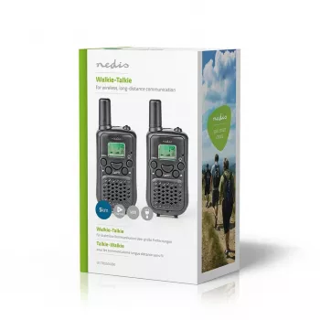 Nedis Walkie-Talkie-sæt WLTK0500BK 5 km rækkevidde 8 kanaler PMR446