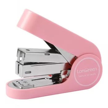 Deli LonGreen EM416 pink hæftemaskine til op til 25 blade