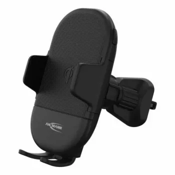 ANSMANN WiLine 15 trådløs bilopladerholder - 15W Qi-hurtigopladning, automatisk klemme, 360°-rotation, sort