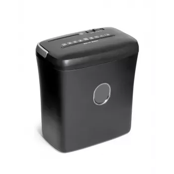 WALLNER Shredder XD1012 CD krydsskærende papirmakulator, 6 ark, 10 L, sort