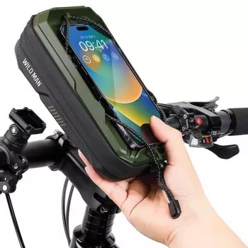 WILDMAN Bicycle Frame Bag GX330 with Phone Mount, Green