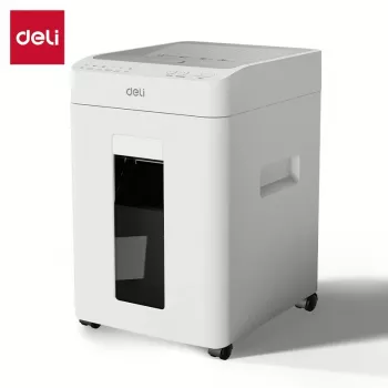 Deli ET081 cross-cut makulator, 8 ark, 15L, sort