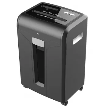 Deli E14400 Cross-Cut Papirmakulator, 12 ark, 23L, sort