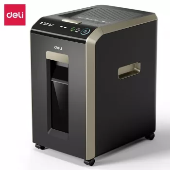 DELI ET089 makulator med krydssnit, 8 ark, 15L, sort
