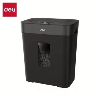 Deli ET023 makulator med krydssnit, 10 ark, P-4-sikkerhed, 17L-beholder, sort